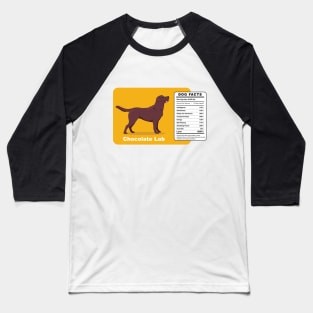 Chocolate Lab Dog Baseball T-Shirt